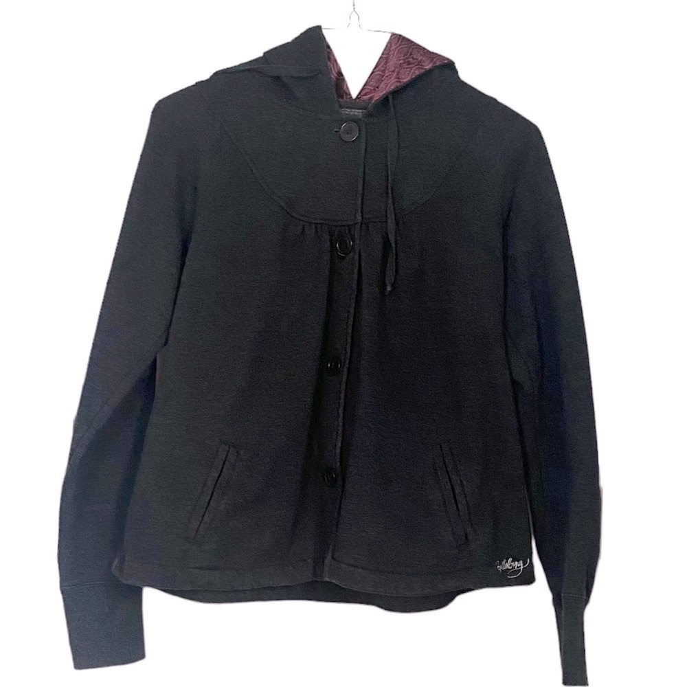 Billabong Button Up Hooded Jacket Y2K L